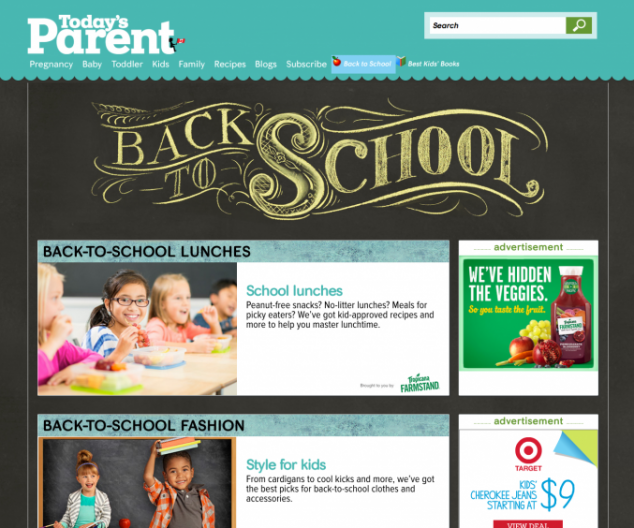 Today's Parent - Back To School 2014